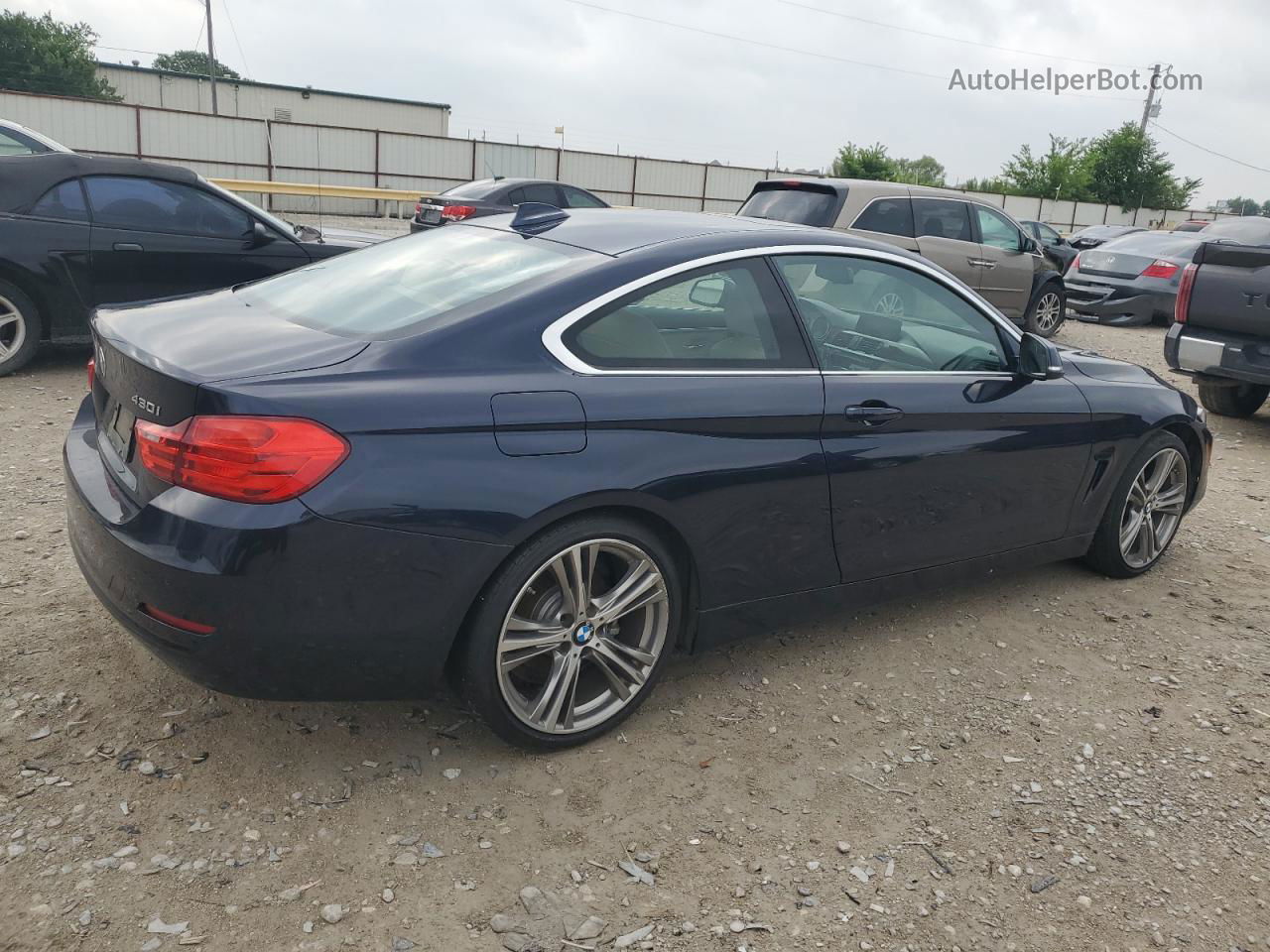 2017 Bmw 430i  Blue vin: WBA4R7C52HK895575