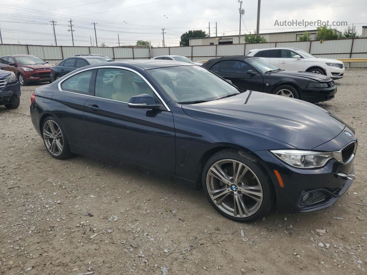 2017 Bmw 430i  Blue vin: WBA4R7C52HK895575