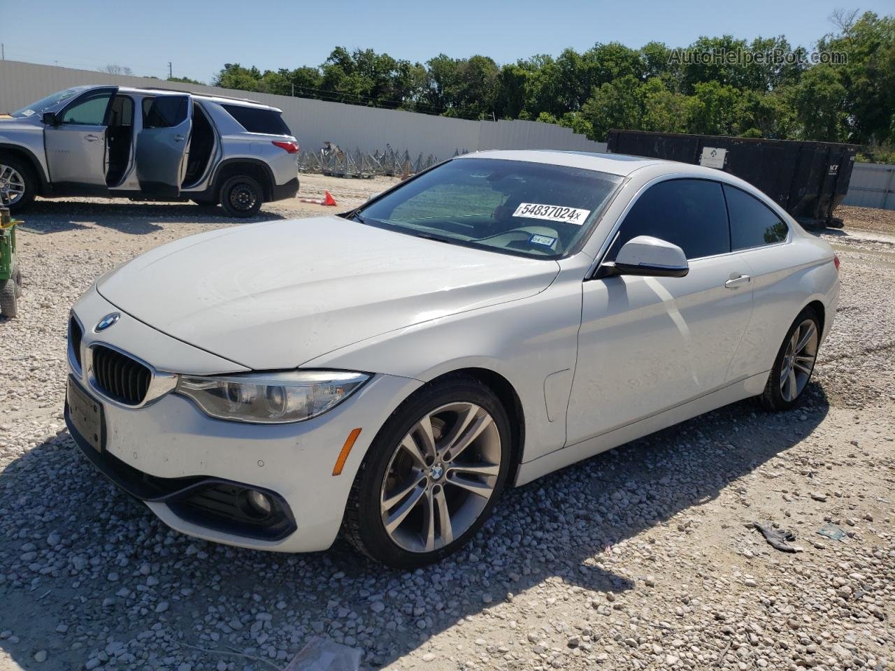 2017 Bmw 430i  White vin: WBA4R7C53HK895651