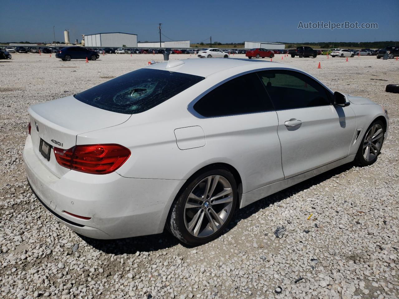 2017 Bmw 430i  White vin: WBA4R7C53HK895651