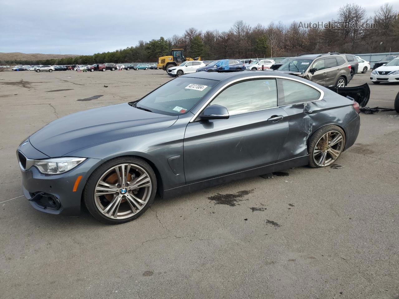 2017 Bmw 430i  Серый vin: WBA4R7C54HK679789