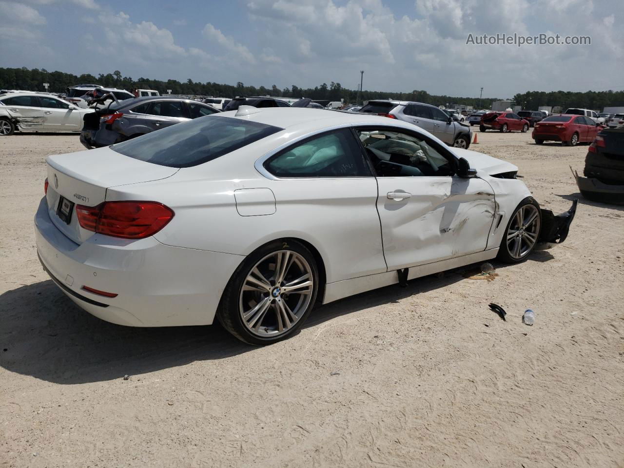 2017 Bmw 430i  White vin: WBA4R7C54HK895934