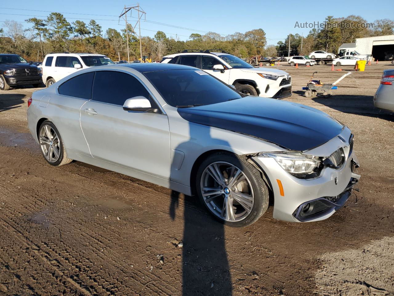 2017 Bmw 430i  Silver vin: WBA4R7C56HK679602