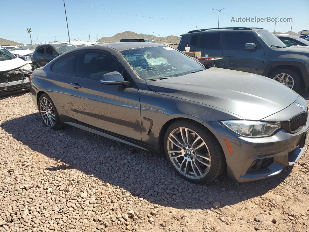 2017 Bmw 430i  Gray vin: WBA4R7C57HK679706