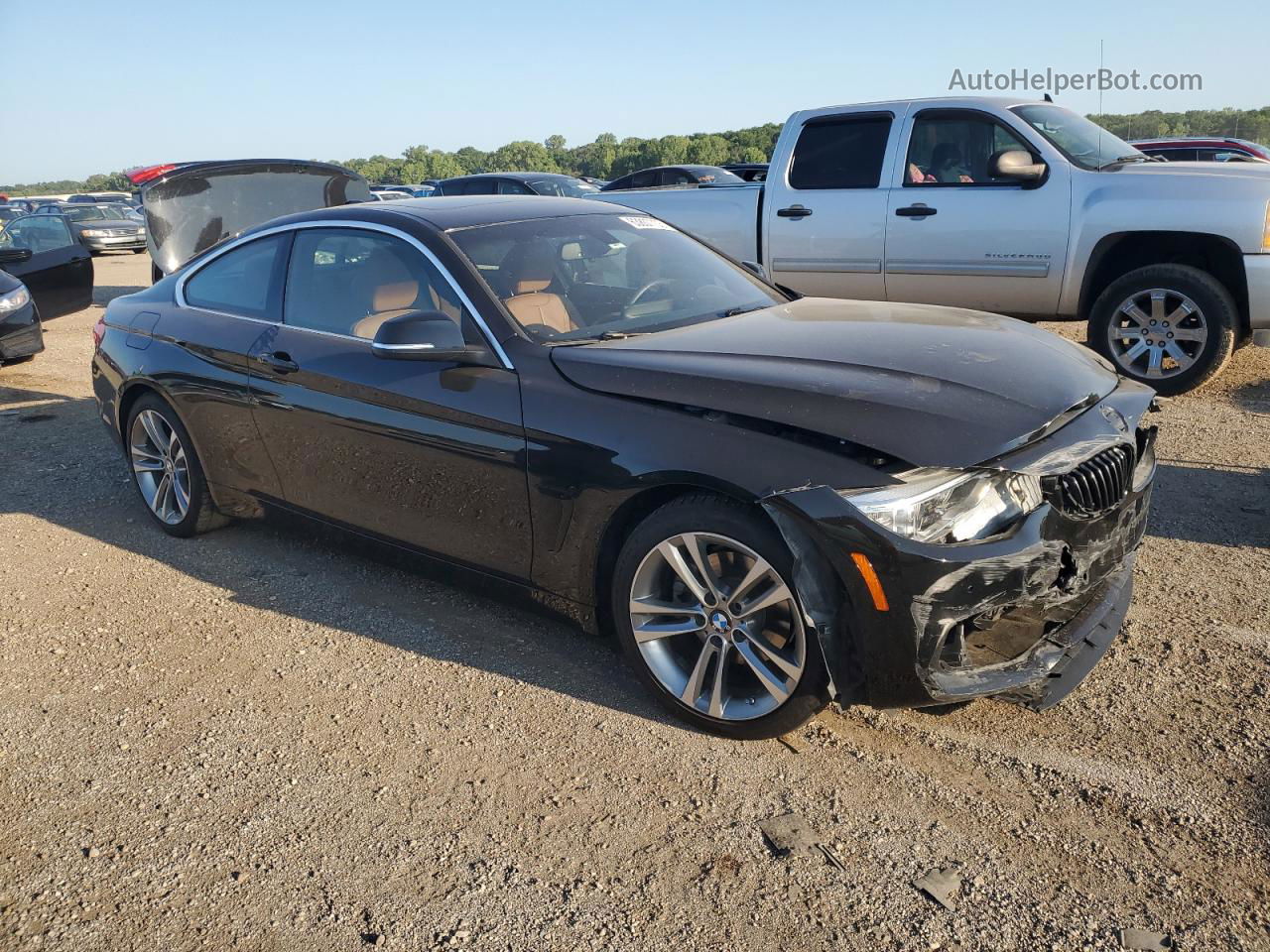 2017 Bmw 430i  Черный vin: WBA4R7C5XHK895551