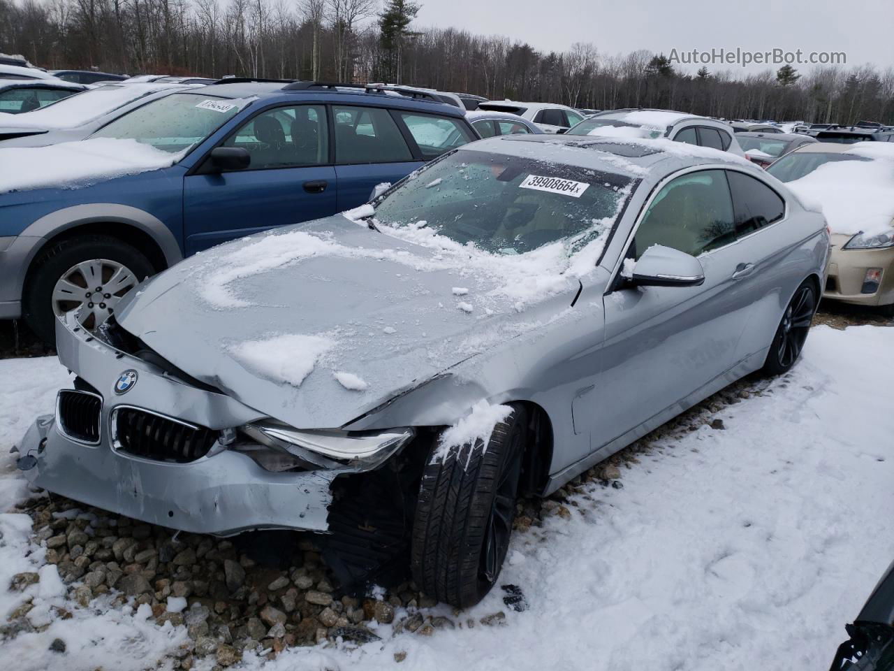 2017 Bmw 430xi  Silver vin: WBA4R9C50HK878480