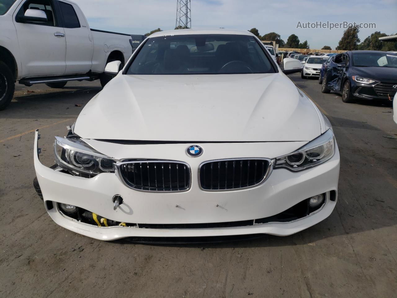 2017 Bmw 430i  White vin: WBA4U7C34H5J54887