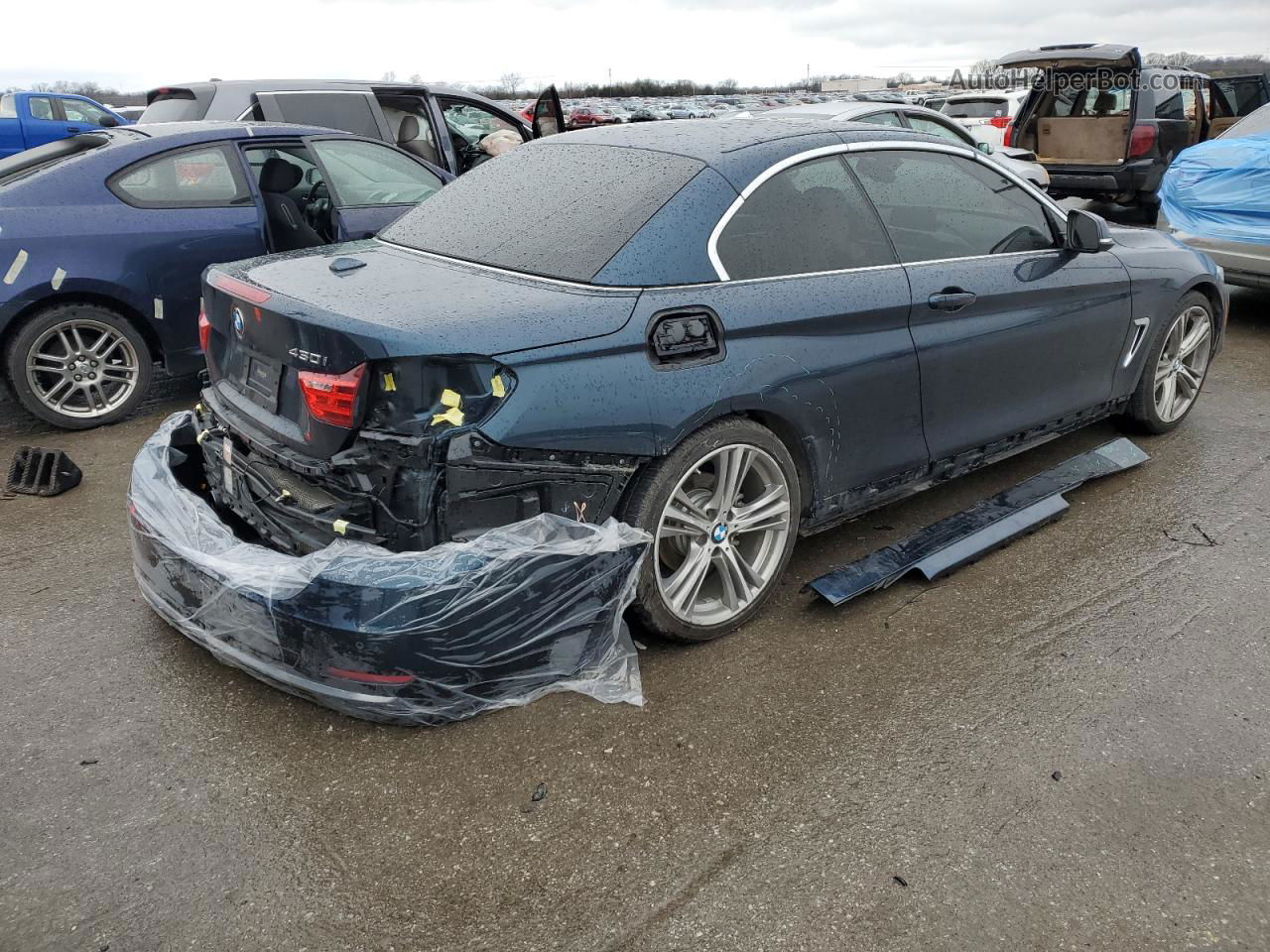 2017 Bmw 430i  Blue vin: WBA4U7C34H5J54985