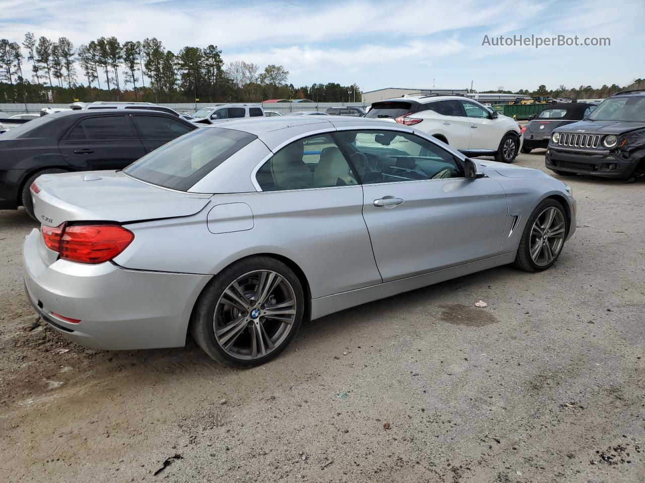 2017 Bmw 430i  Silver vin: WBA4U7C36H5J54969