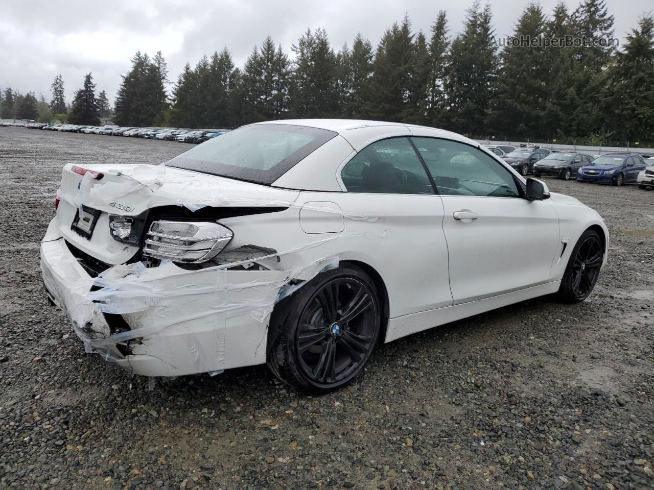 2017 Bmw 430i  White vin: WBA4U7C39H5H19881