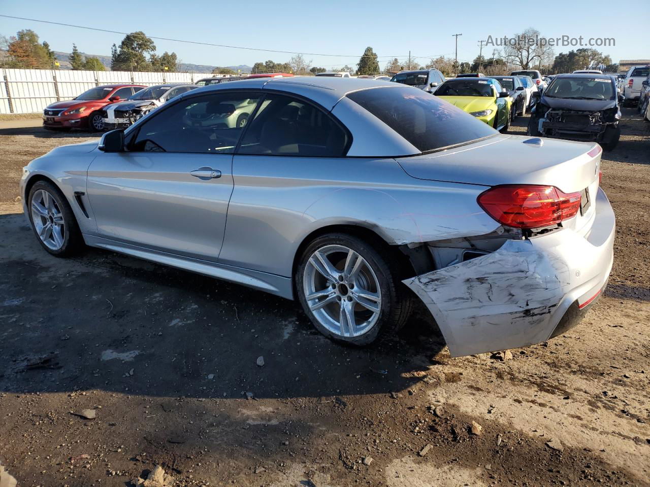 2017 Bmw 430i  Silver vin: WBA4U7C52H5D43249