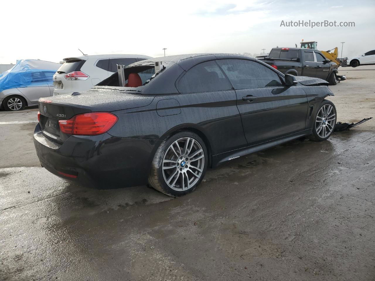 2017 Bmw 430i  Черный vin: WBA4U7C54H5H19692