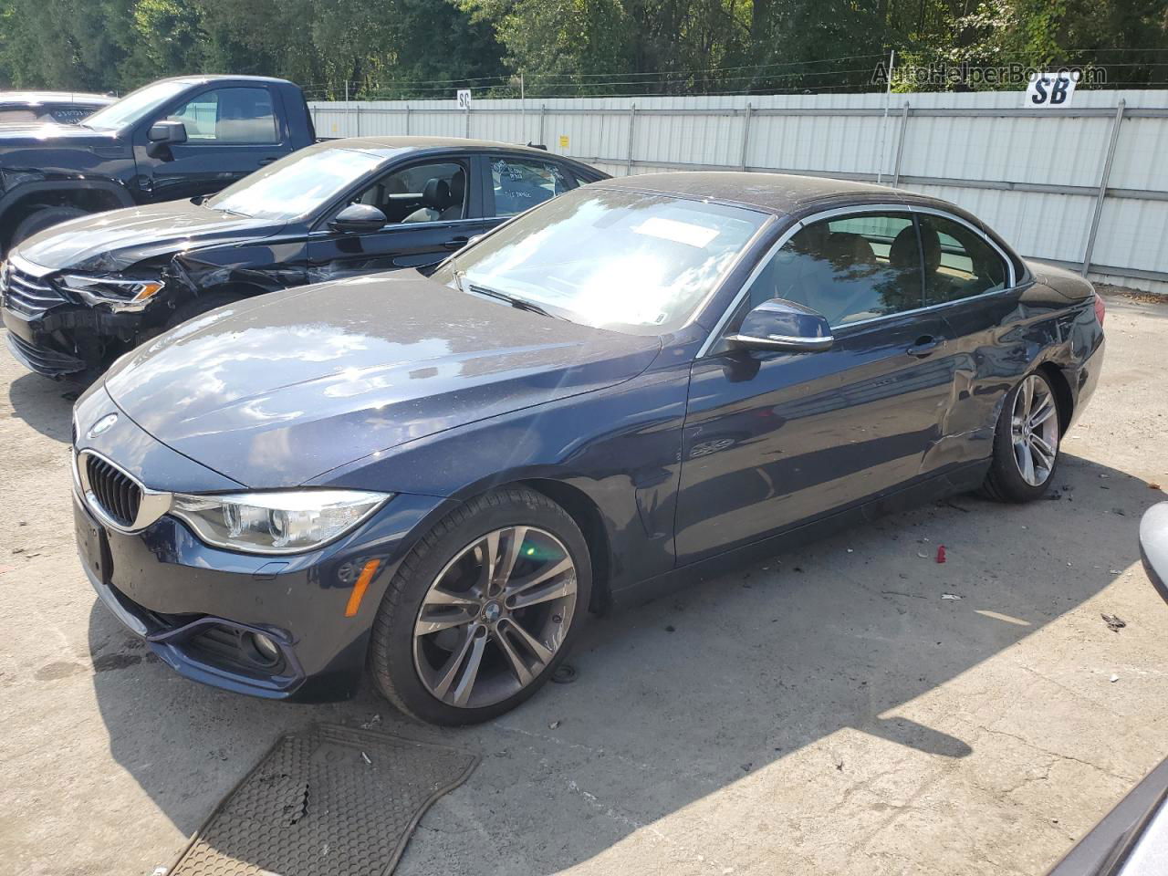 2017 Bmw 430xi  Синий vin: WBA4U9C57H5D44506