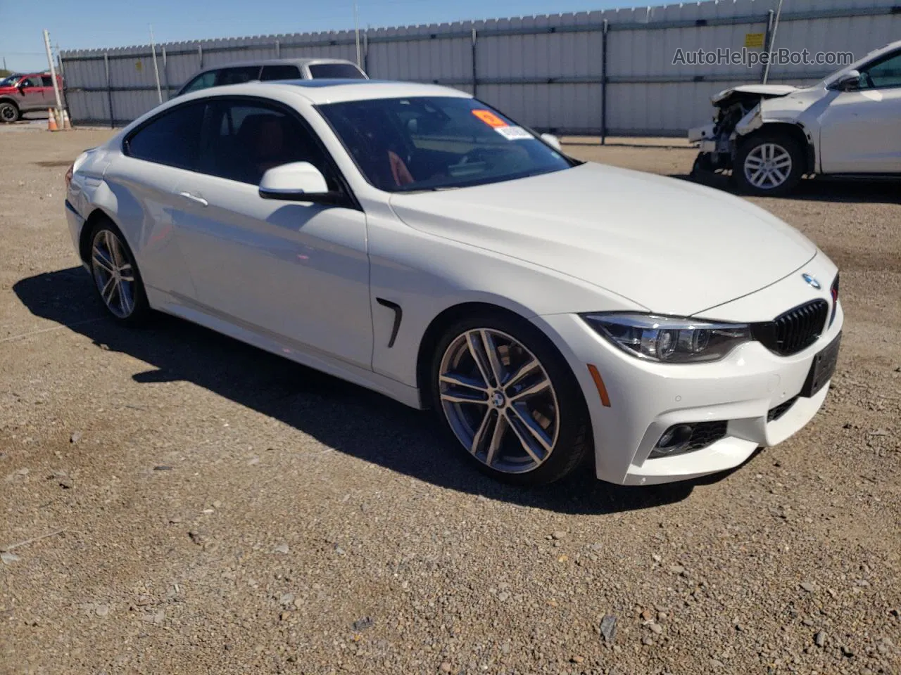 2020 Bmw 430i  White vin: WBA4W3C03LFJ66895