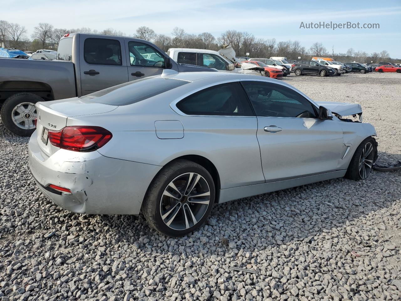 2020 Bmw 430i  Silver vin: WBA4W3C07LFH12942