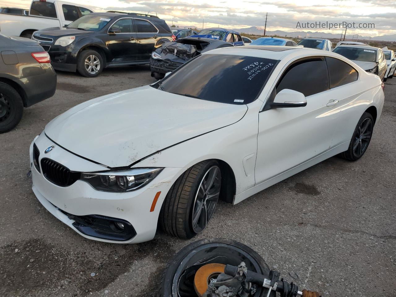 2020 Bmw 430i  White vin: WBA4W3C07LFH57962