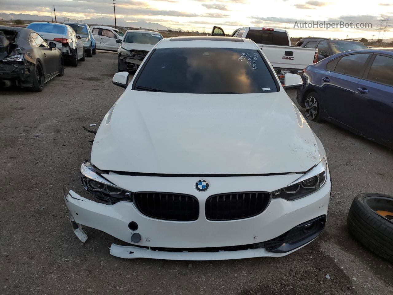 2020 Bmw 430i  White vin: WBA4W3C07LFH57962