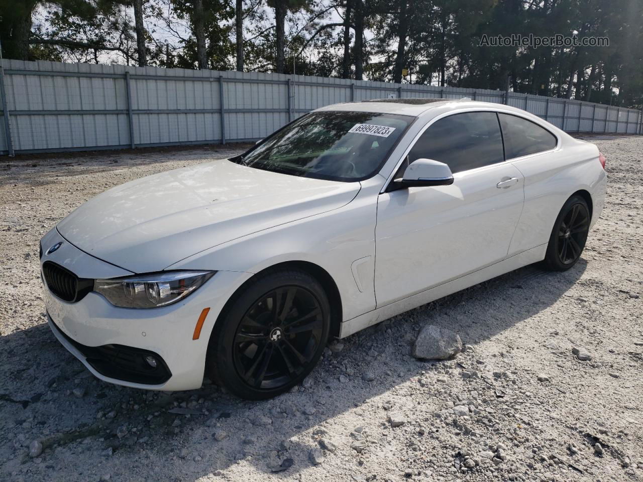 2018 Bmw 430i  White vin: WBA4W3C50JAC97551