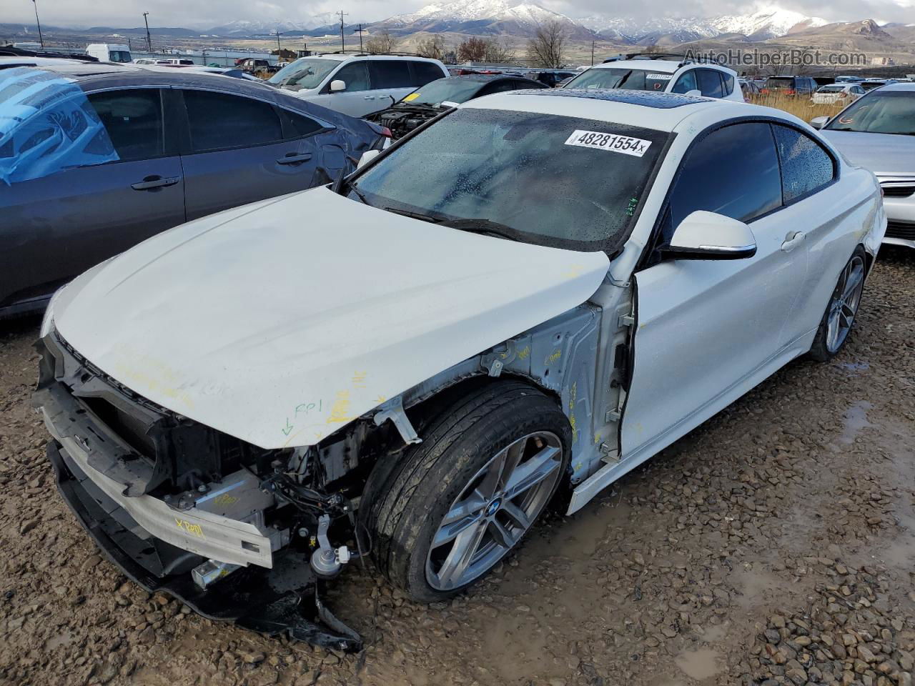 2018 Bmw 430i  White vin: WBA4W3C50JAF91435