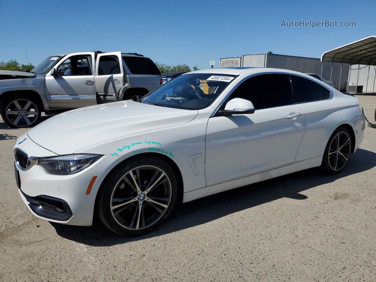 2018 Bmw 430i  White vin: WBA4W3C52JAC38629