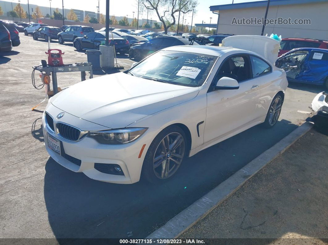 2018 Bmw 4 Series 430i White vin: WBA4W3C54JAC97567