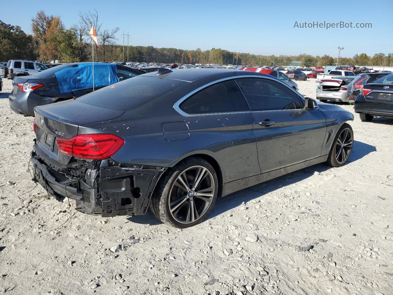 2018 Bmw 430i  Gray vin: WBA4W3C54JAF91289