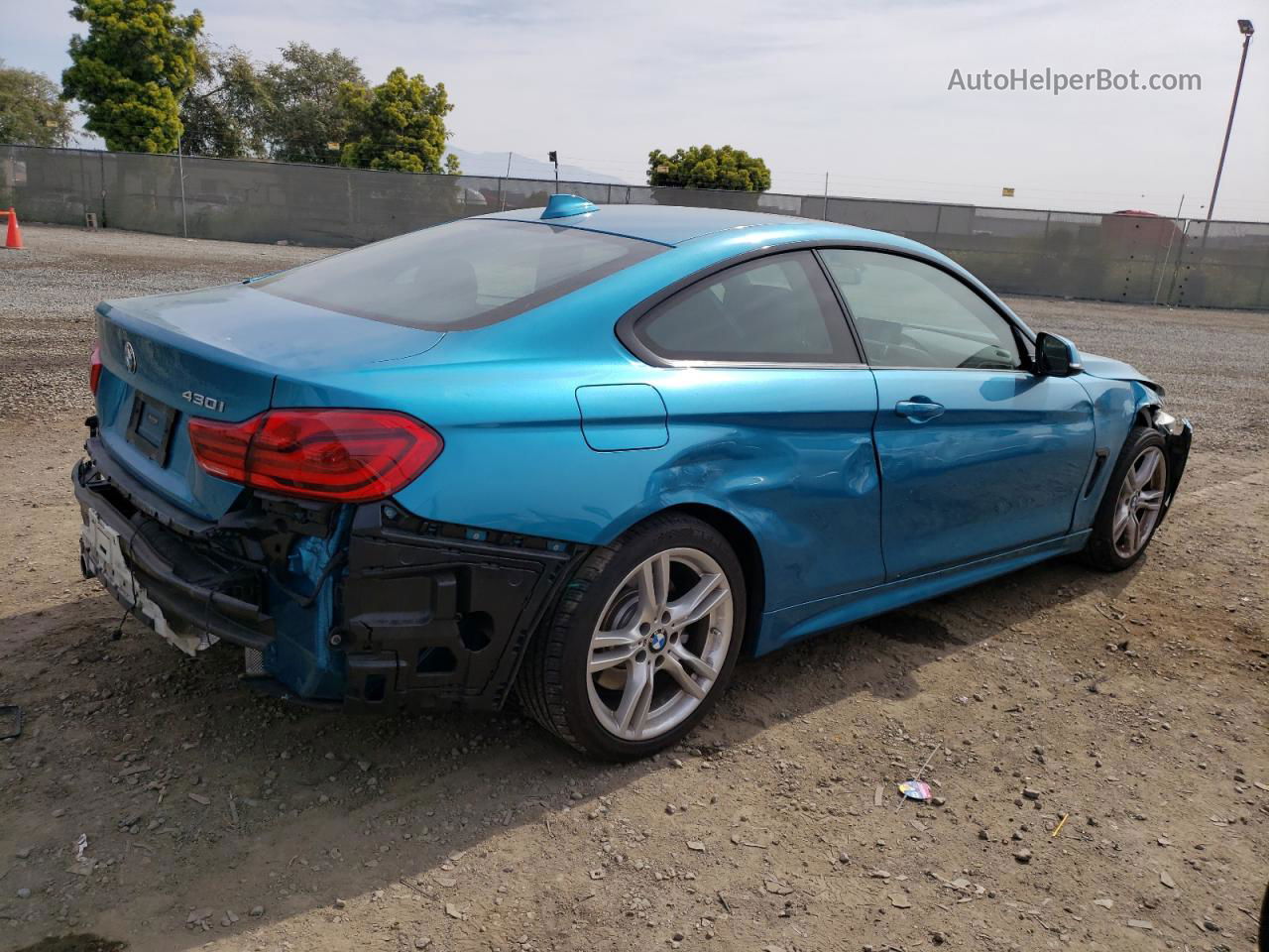 2018 Bmw 430i  Turquoise vin: WBA4W3C55JAB87286