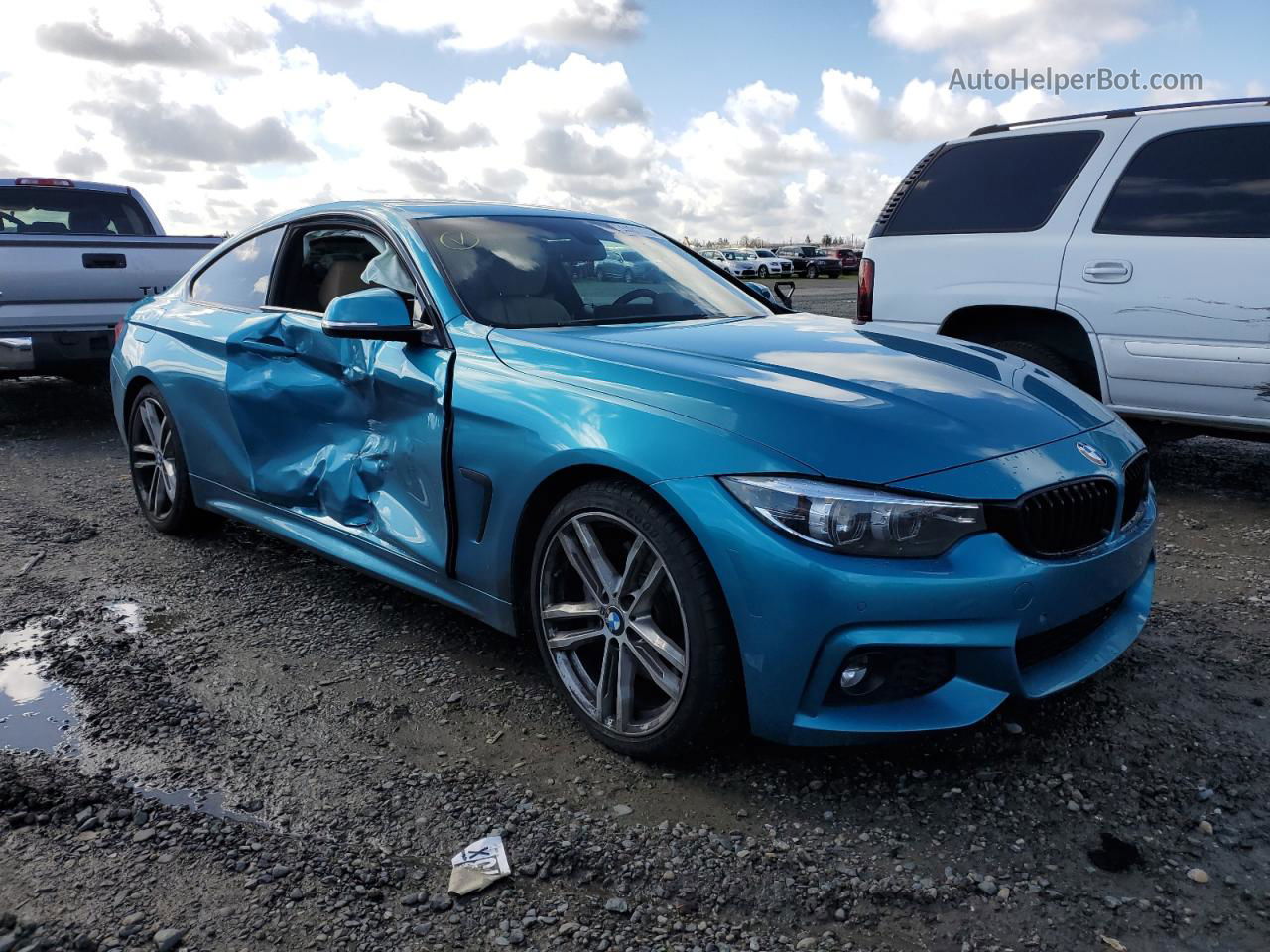 2018 Bmw 430i  Turquoise vin: WBA4W3C56JAC97554