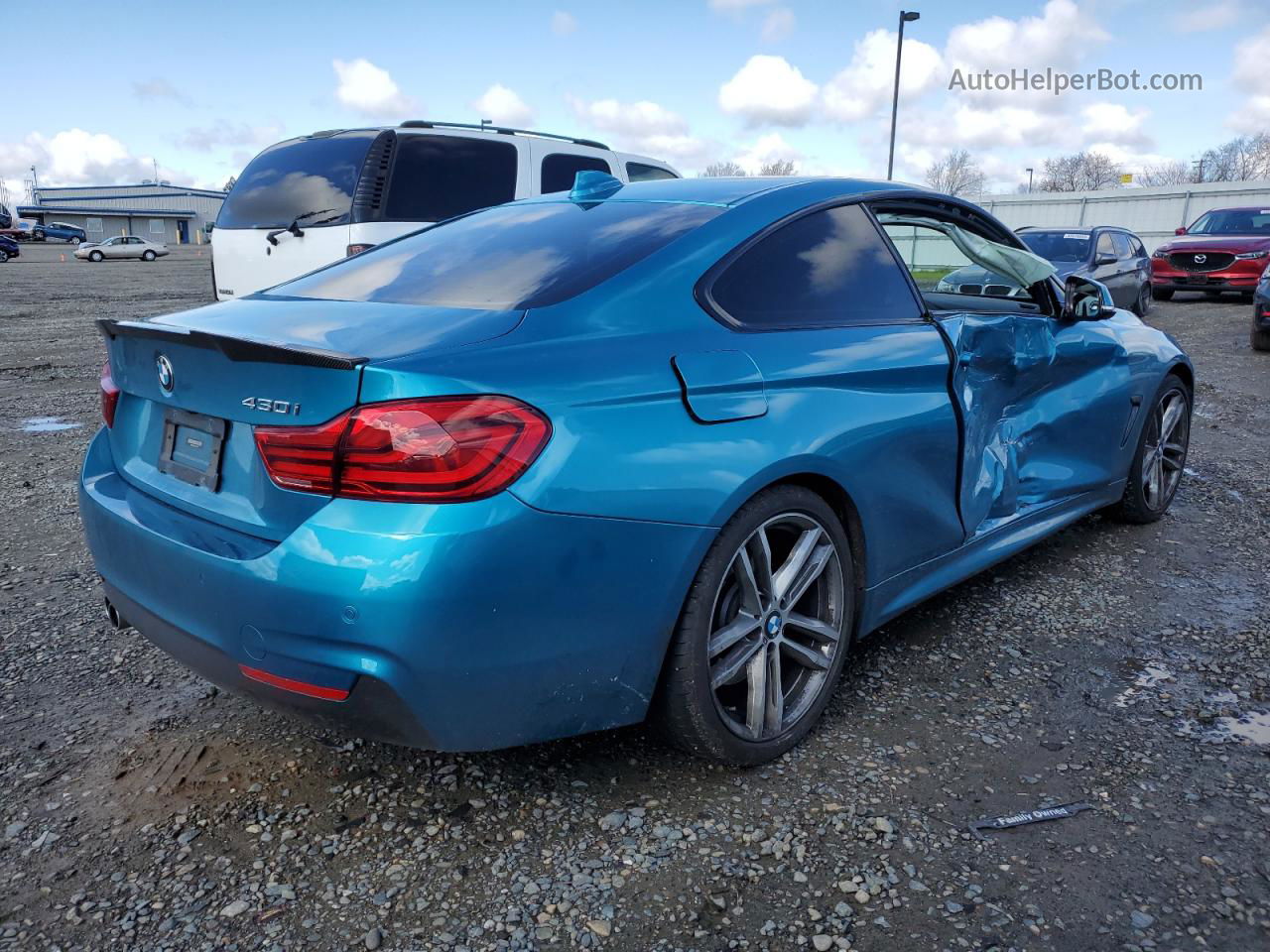 2018 Bmw 430i  Turquoise vin: WBA4W3C56JAC97554