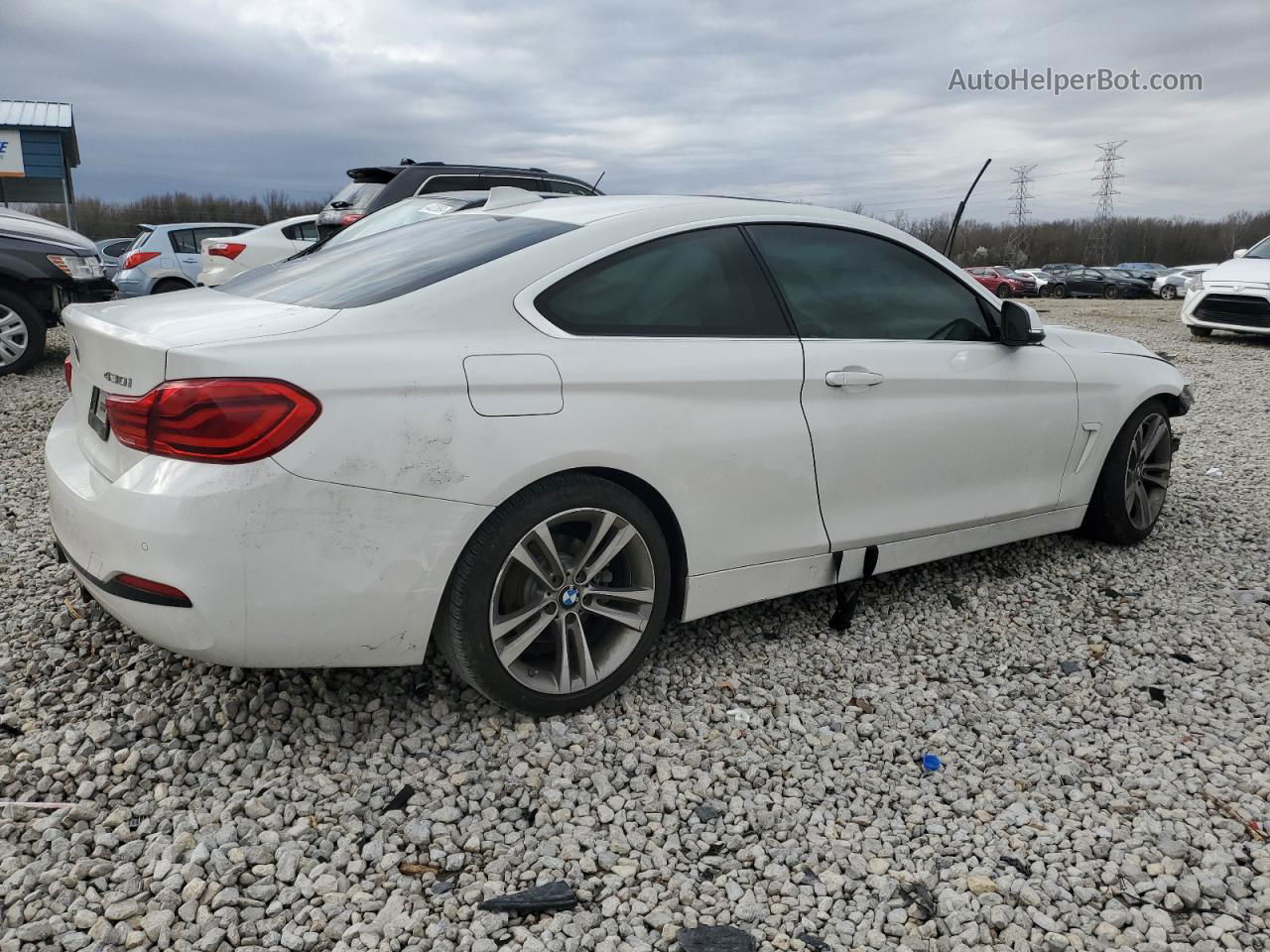 2018 Bmw 430i  White vin: WBA4W3C56JAC97599