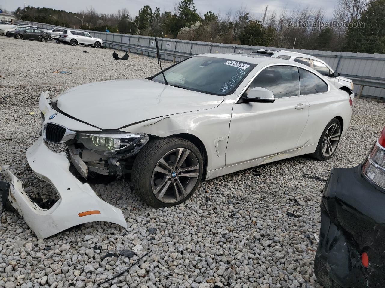 2018 Bmw 430i  White vin: WBA4W3C56JAC97599