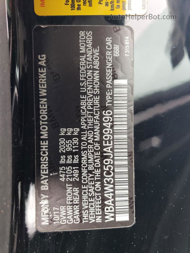 2018 Bmw 430i  Black vin: WBA4W3C59JAE99496