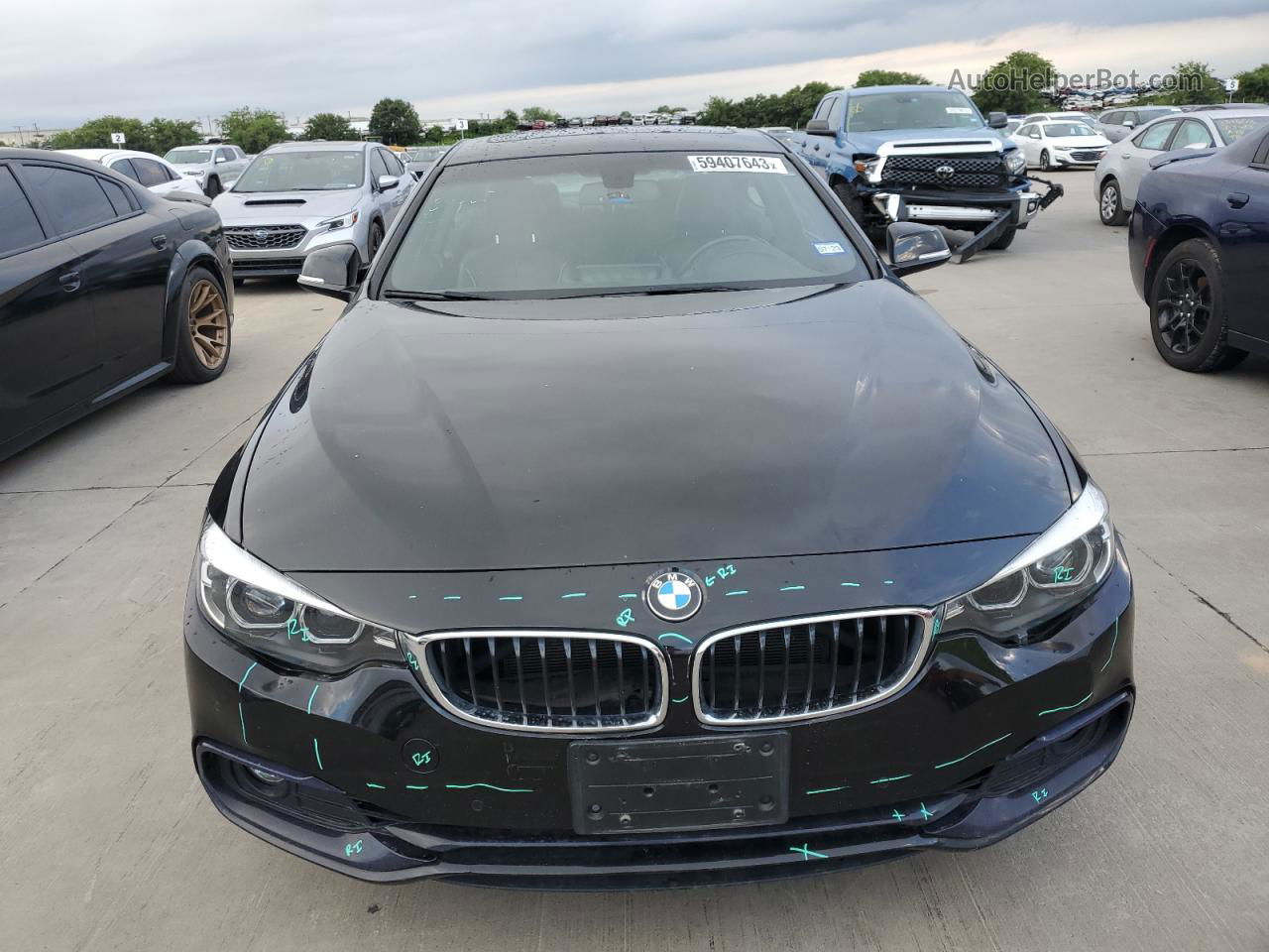 2018 Bmw 430xi  Черный vin: WBA4W5C56JAD32833