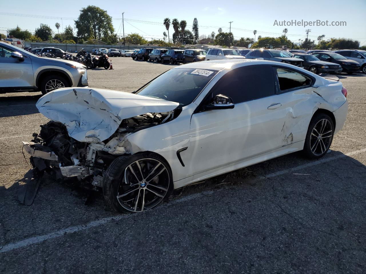 2020 Bmw 440i  White vin: WBA4W7C08LAH17183