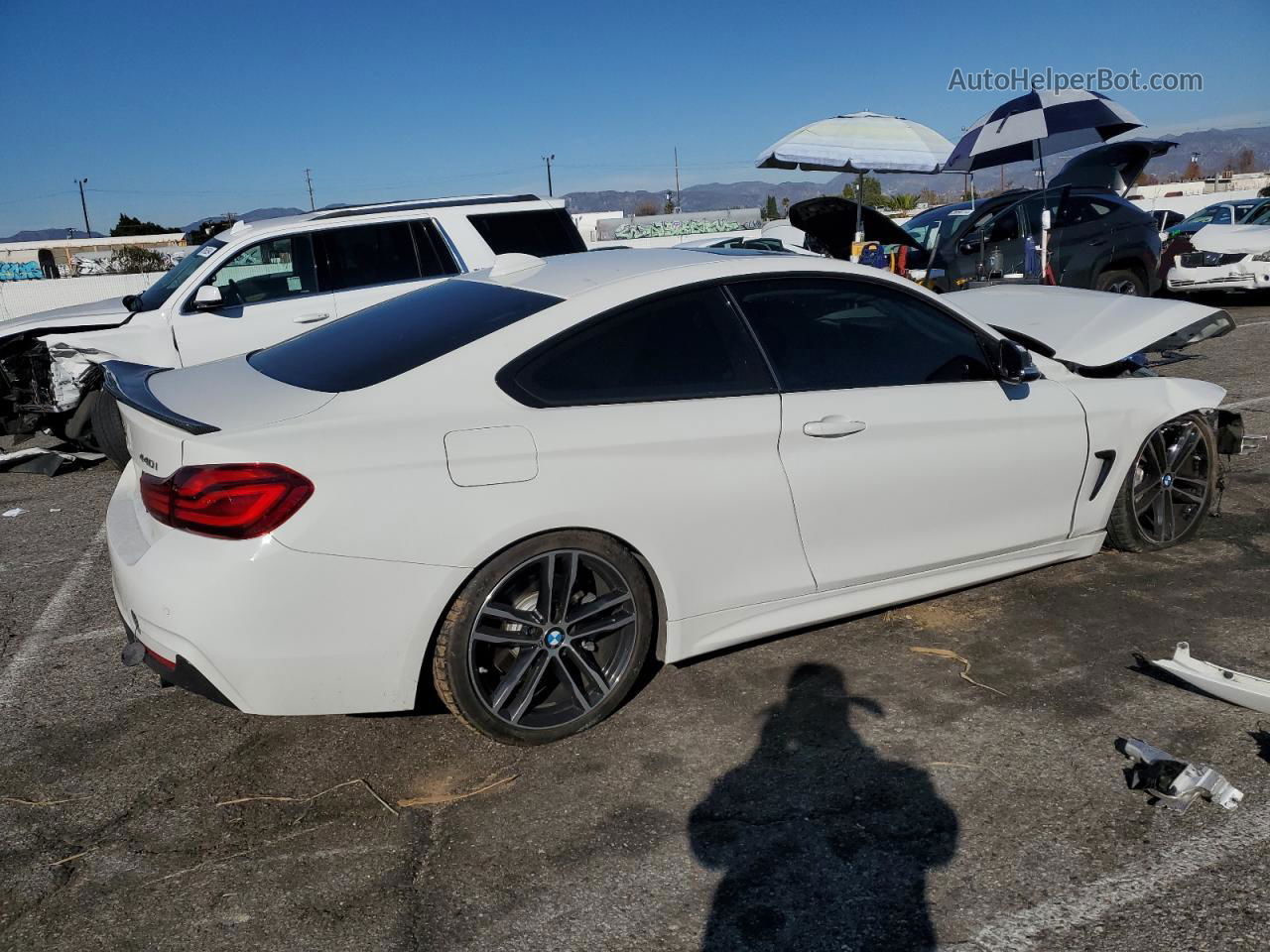 2020 Bmw 440i  White vin: WBA4W7C08LAH17183