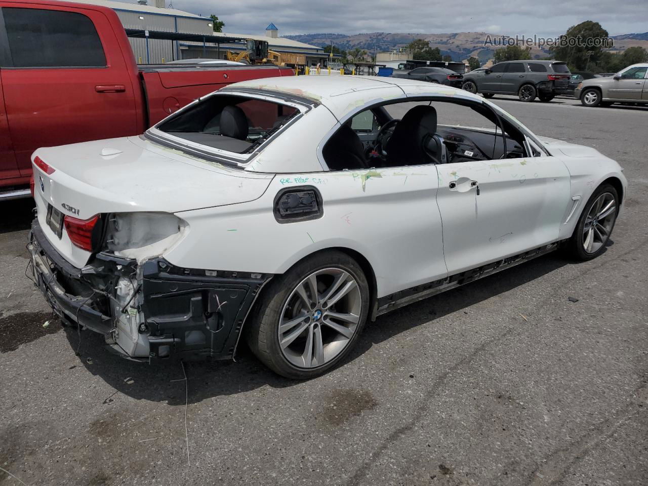 2018 Bmw 430i  White vin: WBA4Z1C51JEC59945