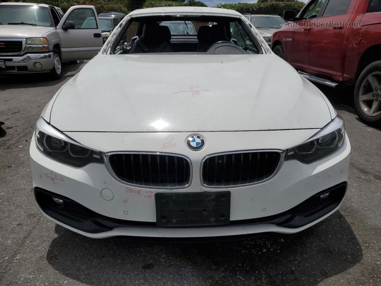 2018 Bmw 430i  White vin: WBA4Z1C51JEC59945