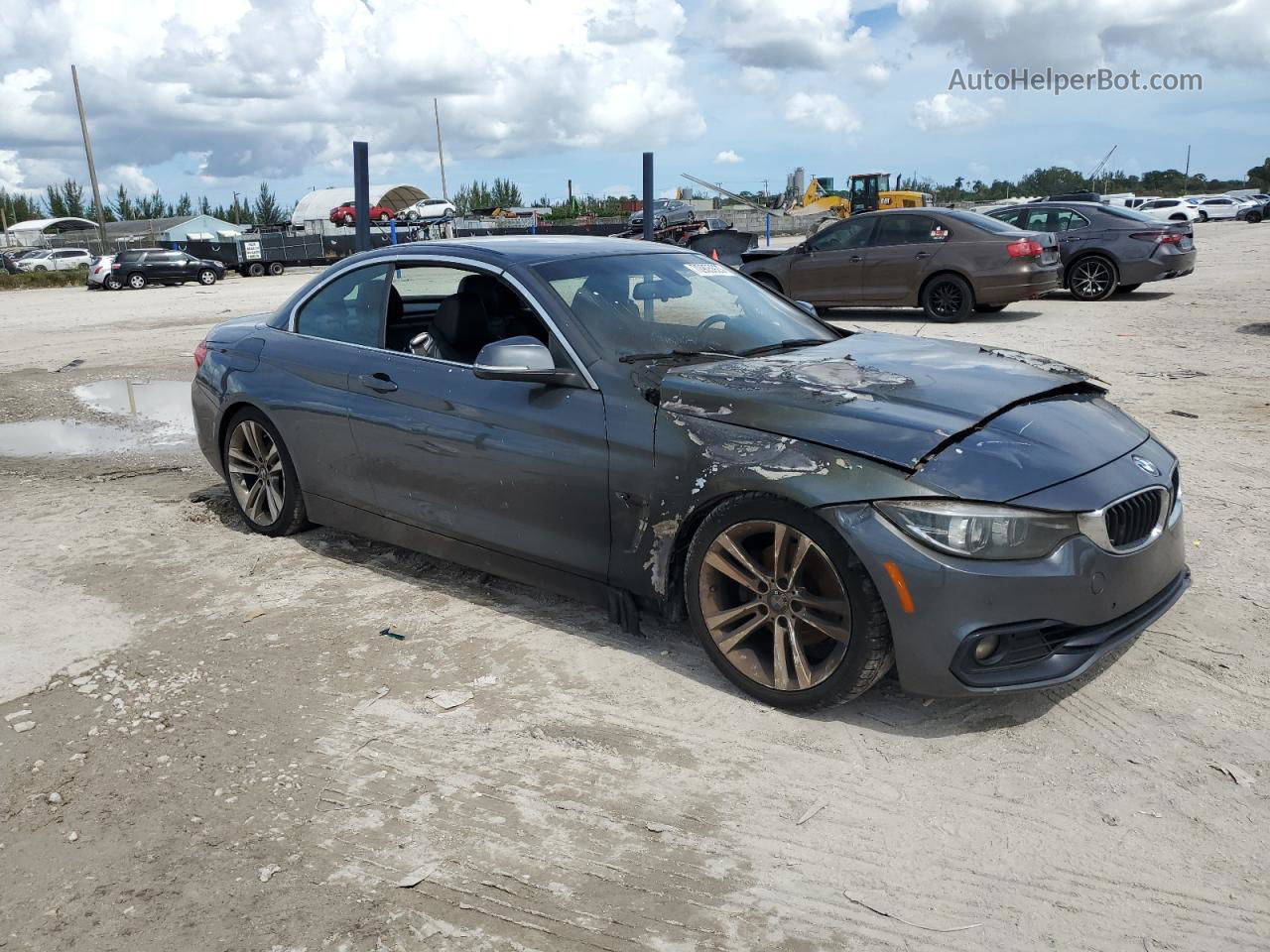 2018 Bmw 430i  Gray vin: WBA4Z1C51JEC60724