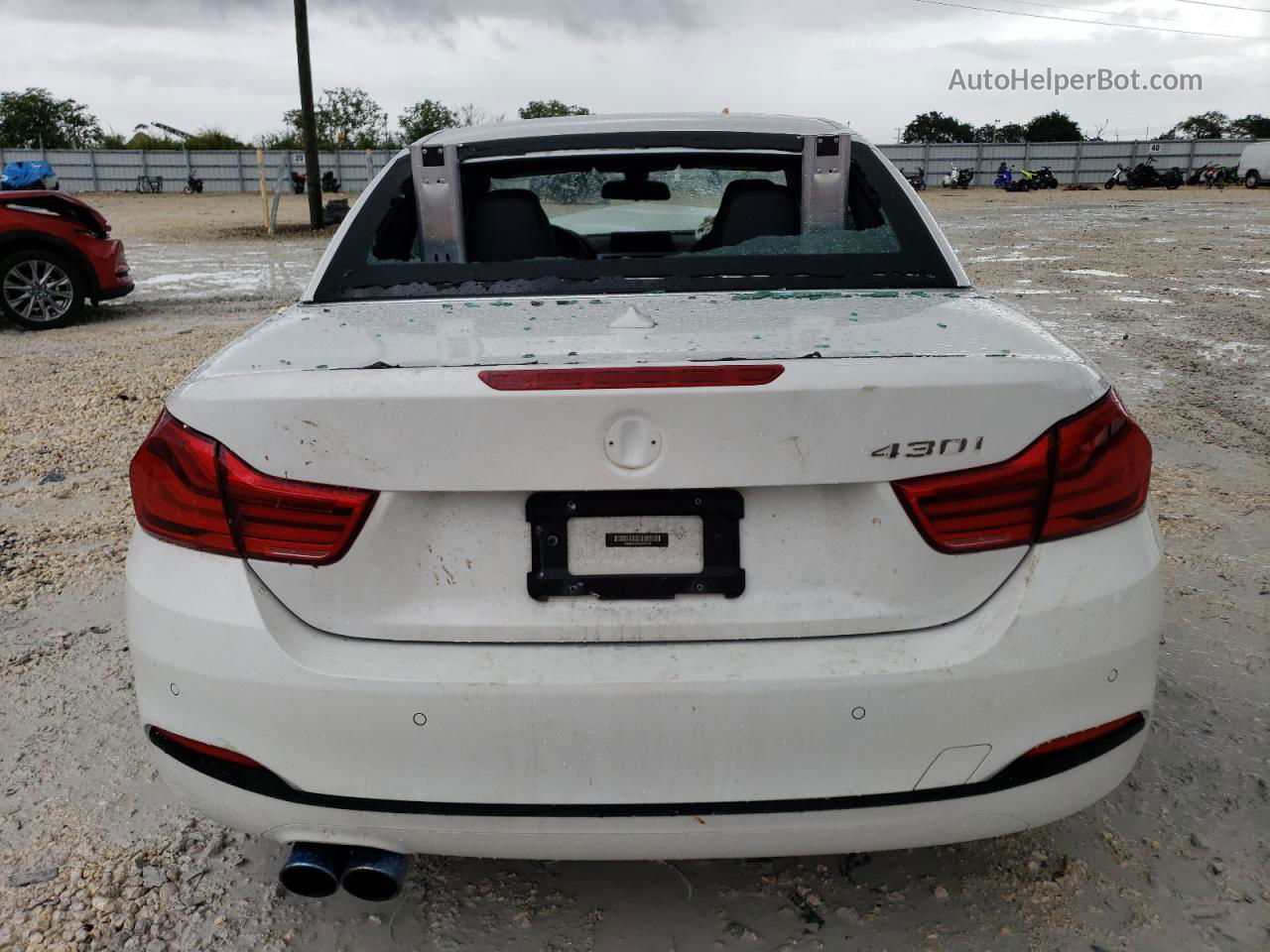 2018 Bmw 430i  White vin: WBA4Z1C54JEC60183