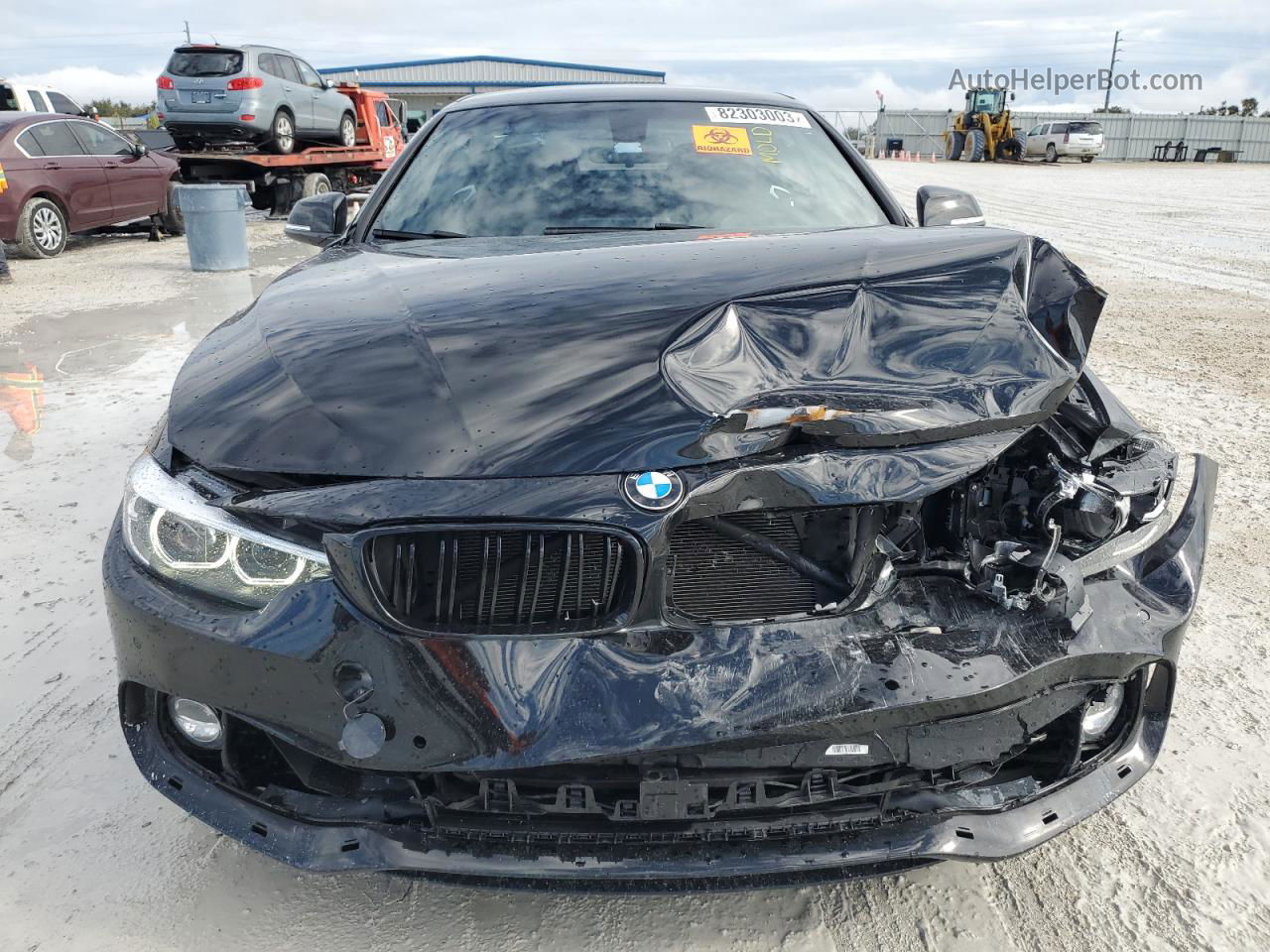 2018 Bmw 430i Черный vin: WBA4Z1C54JEC60572