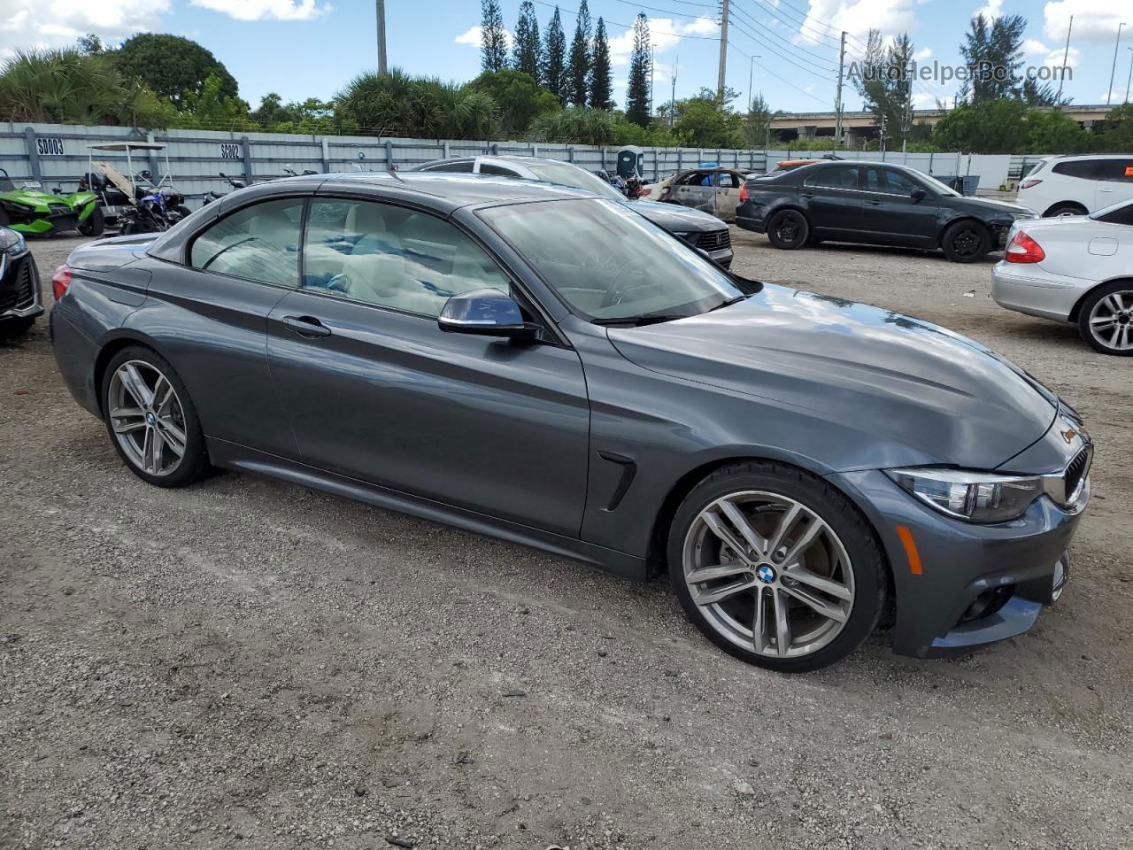 2018 Bmw 430i  Charcoal vin: WBA4Z1C55JEC71922