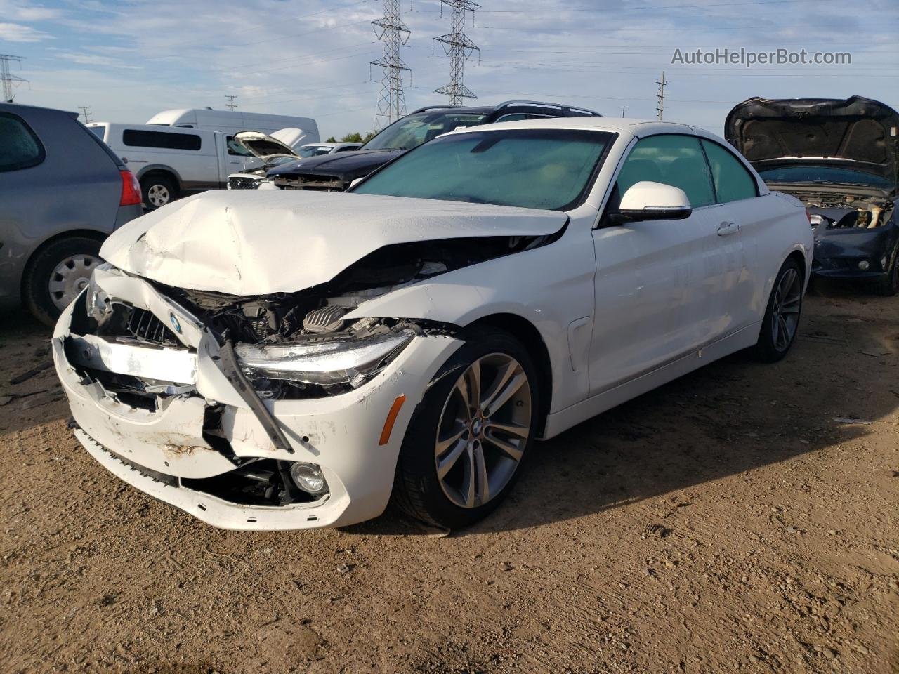 2018 Bmw 430i  White vin: WBA4Z1C56JEC59682