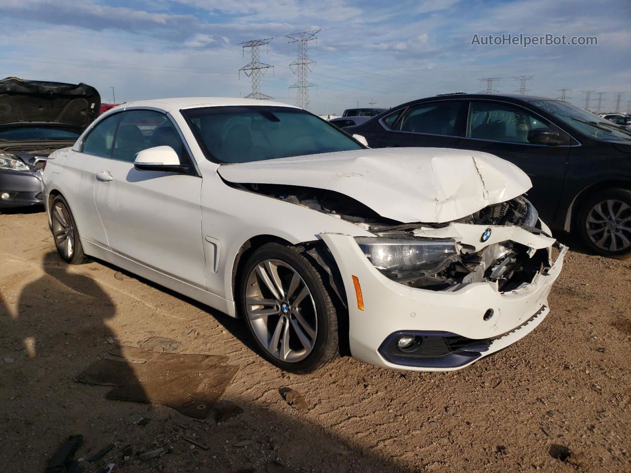 2018 Bmw 430i  White vin: WBA4Z1C56JEC59682