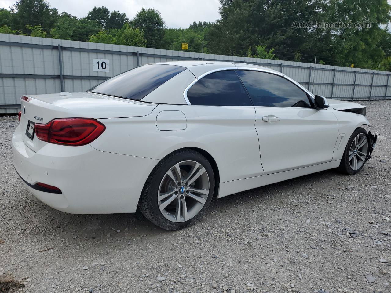 2018 Bmw 430i  White vin: WBA4Z1C57JEC71632