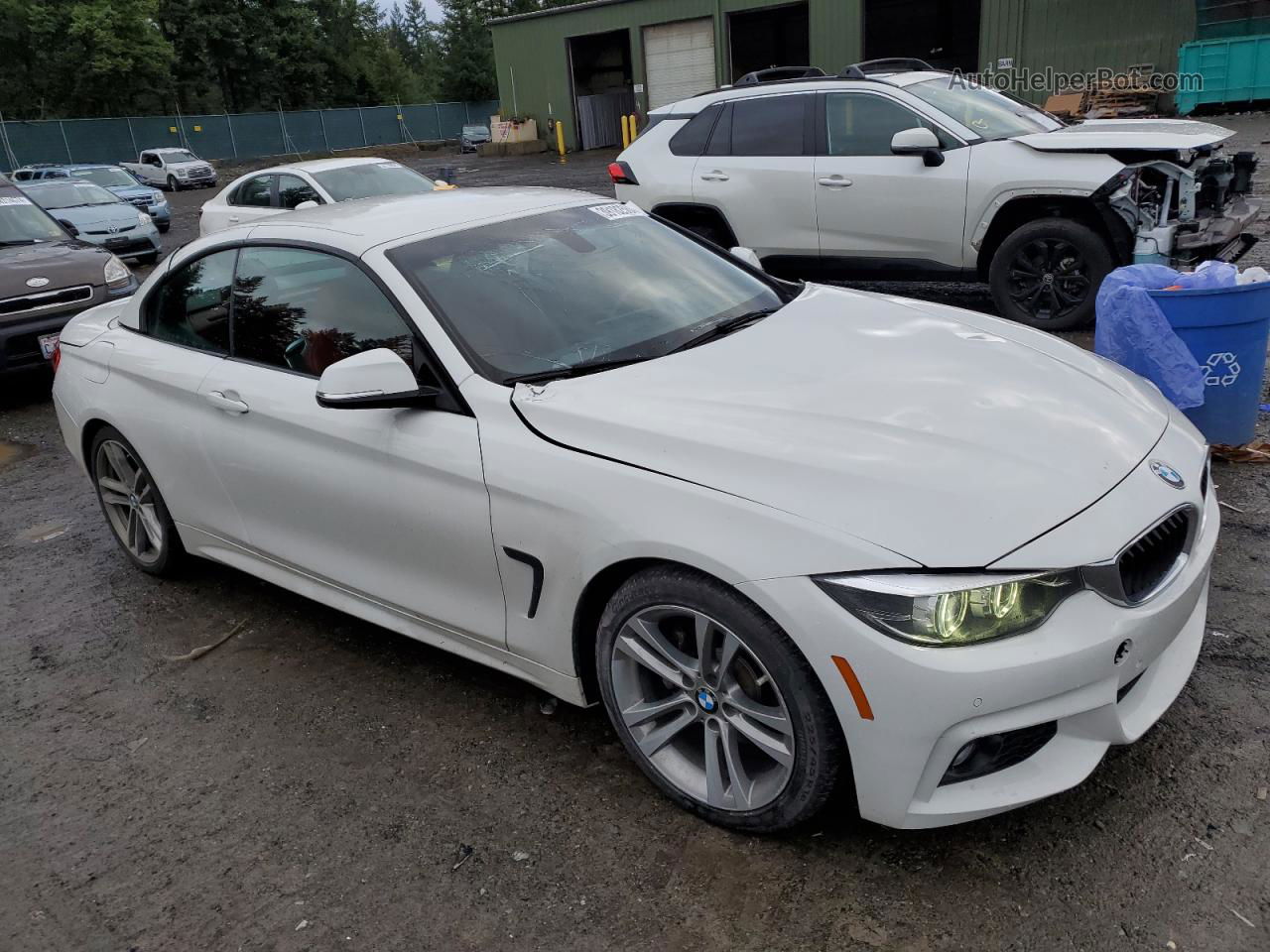 2018 Bmw 430i  White vin: WBA4Z1C57JEC73204