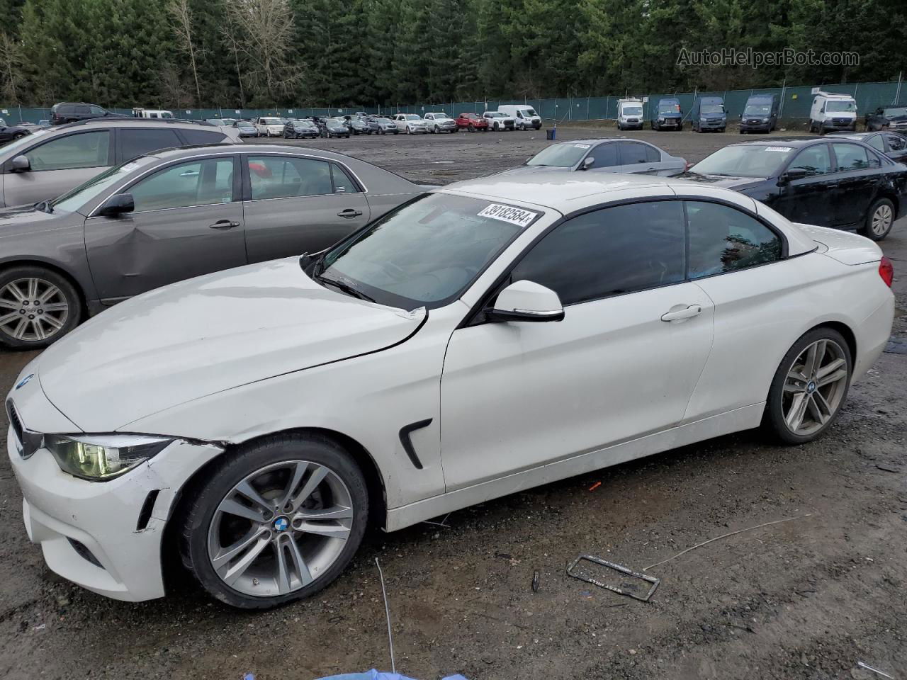 2018 Bmw 430i  White vin: WBA4Z1C57JEC73204