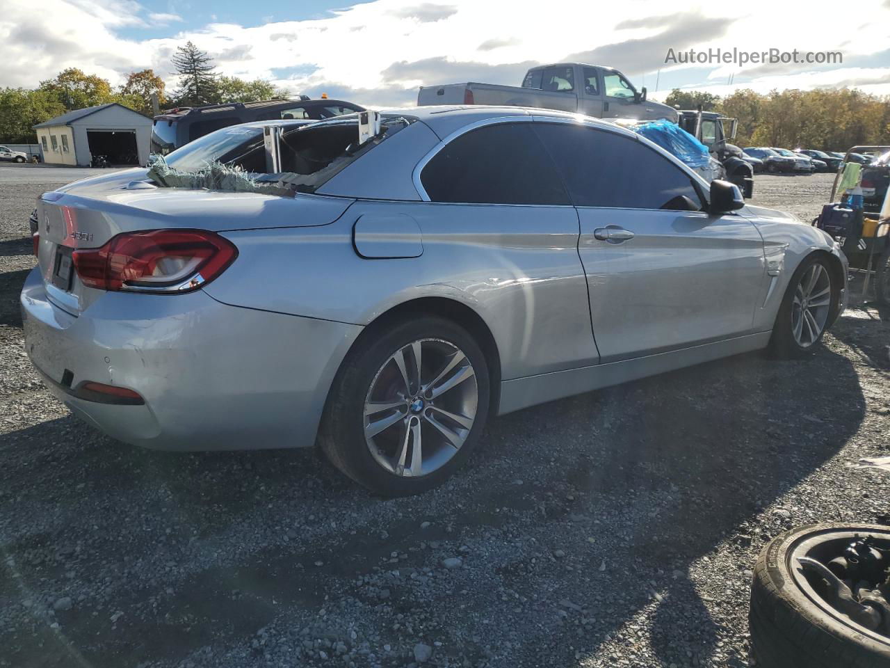 2018 Bmw 430i  Silver vin: WBA4Z1C58JEA31280