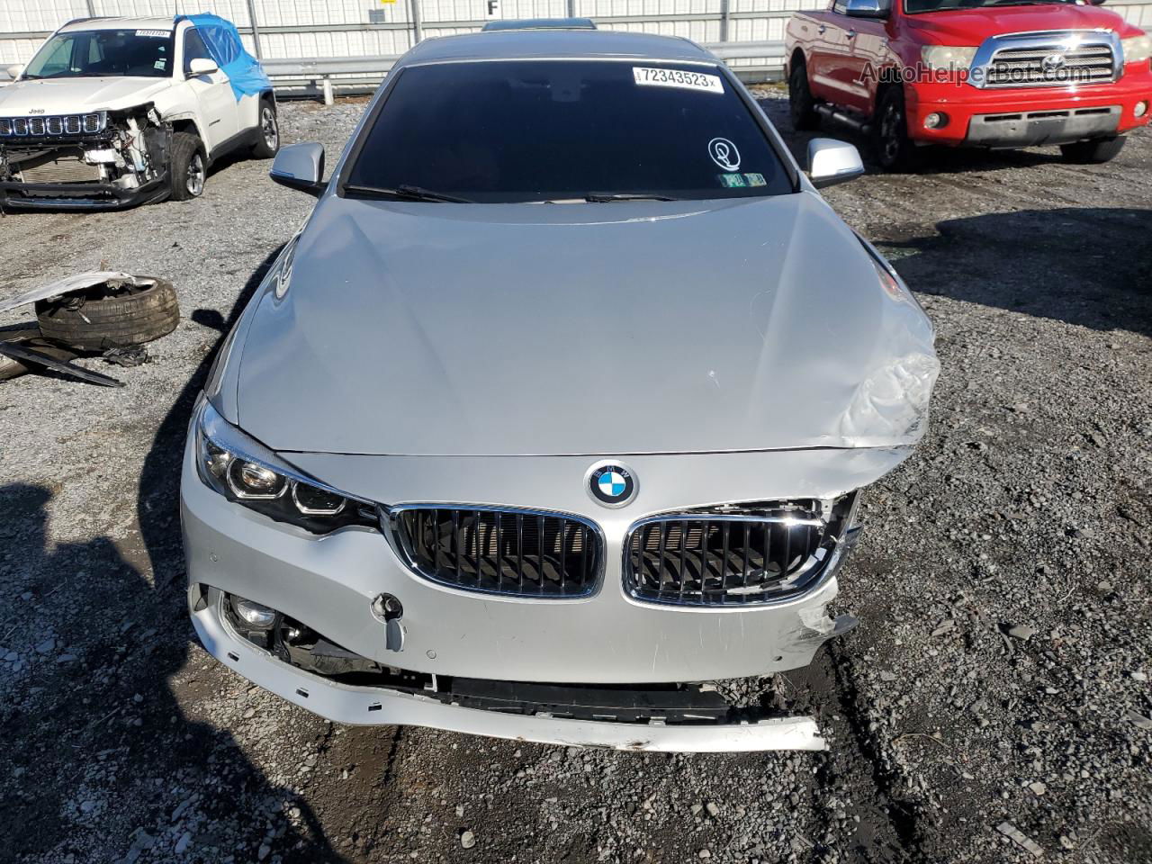 2018 Bmw 430i  Silver vin: WBA4Z1C58JEA31280