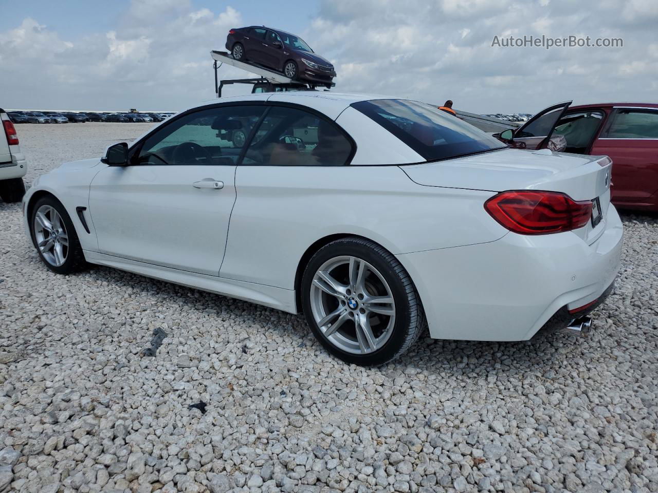 2018 Bmw 430i  White vin: WBA4Z1C58JEC58582