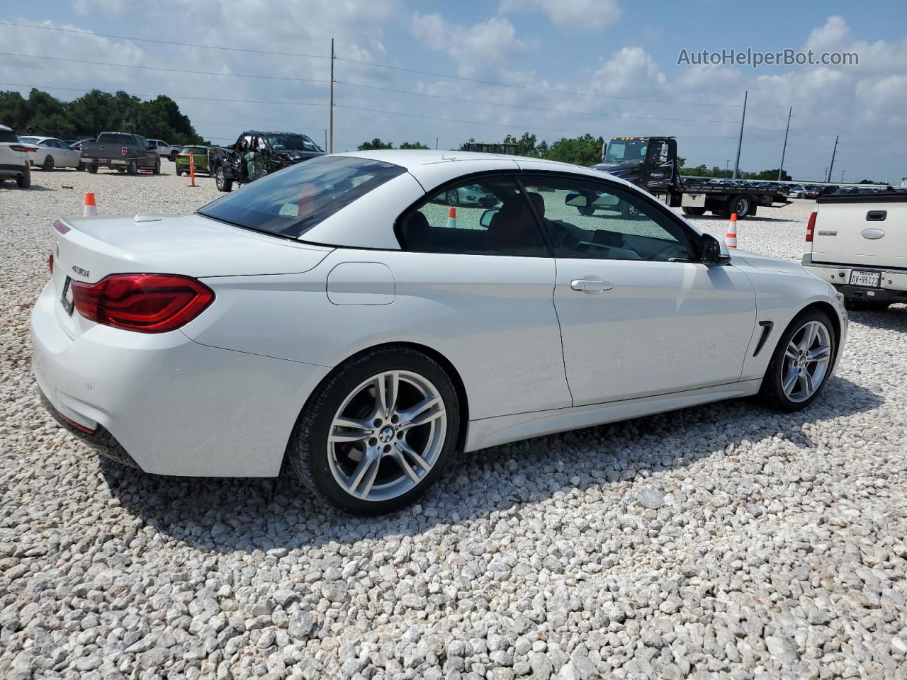 2018 Bmw 430i  White vin: WBA4Z1C58JEC58582